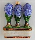 Hyacinths in Planter Blue